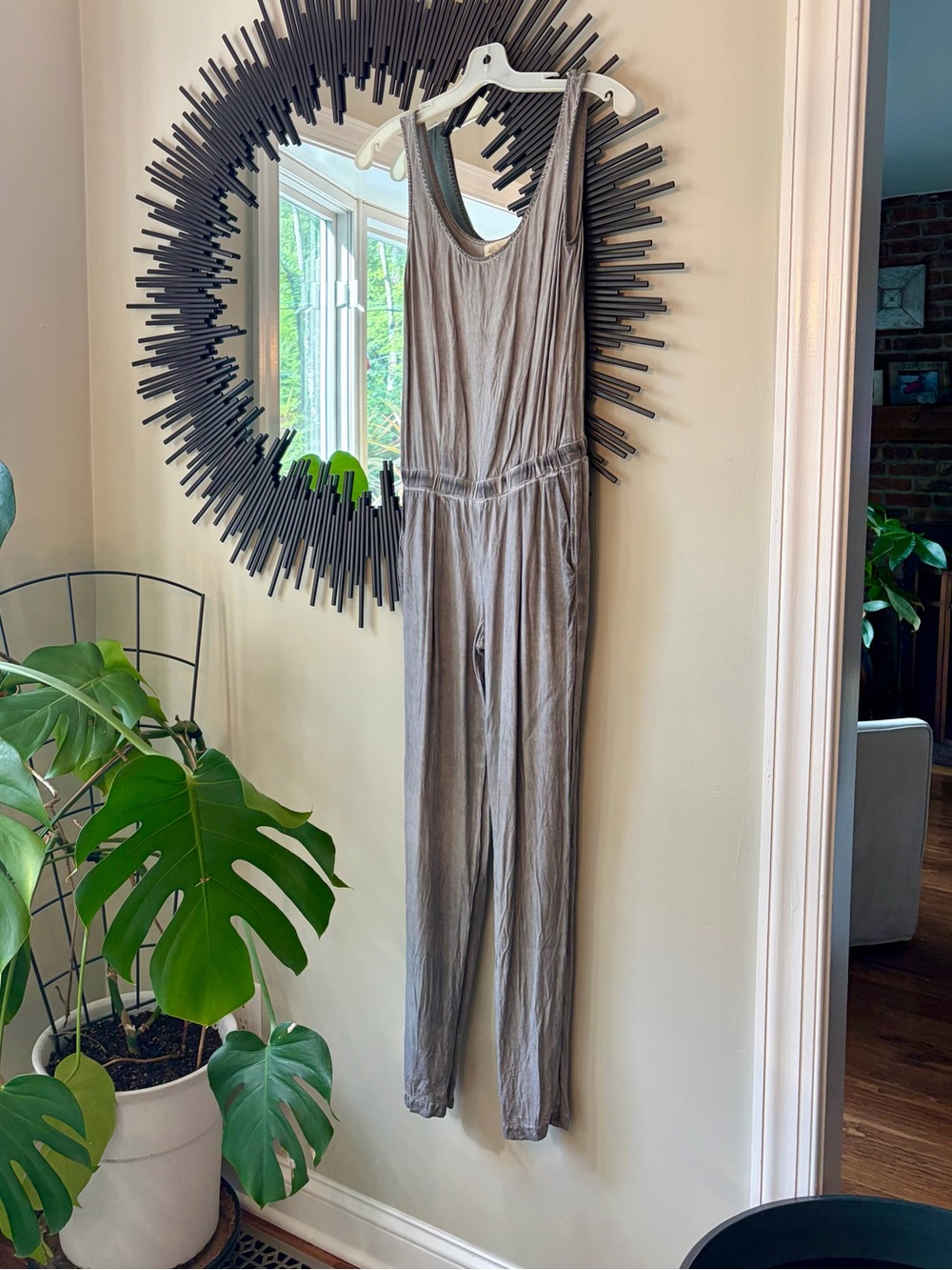 Cloth and Stone Gray Chambray Jumpsuit